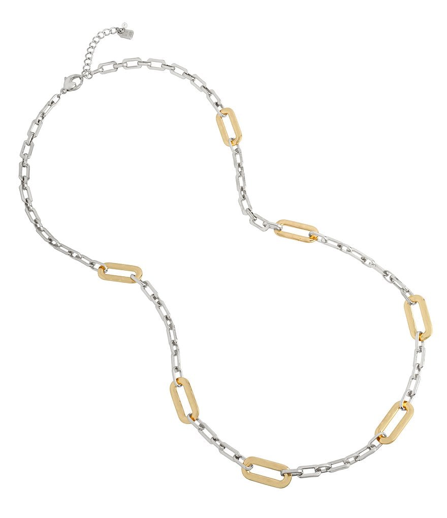 Robert Lee Morris Soho Geometric Link Long Necklace