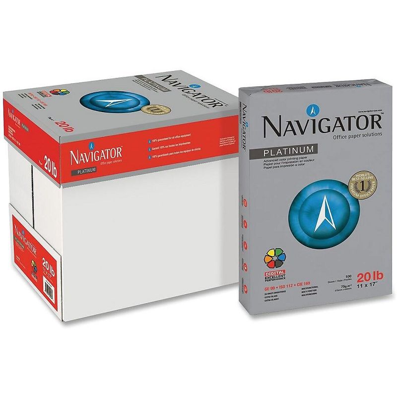 Navigator Platinum Paper 99 Brightness 20lb 11 x 17 White 2500/Carton NPL1720