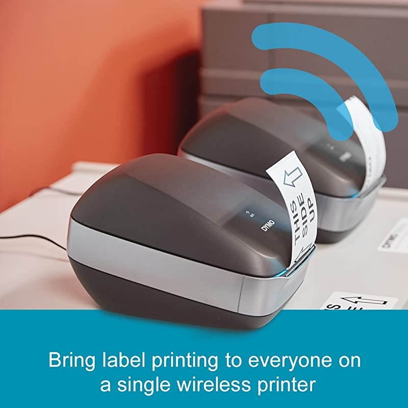 LabelWriter Wireless Label Printer | Direct Thermal Printer Great for Shipping Warehouse Labels Name Badges Barcodes and More Connect through WiFi For Home Office Organization Black