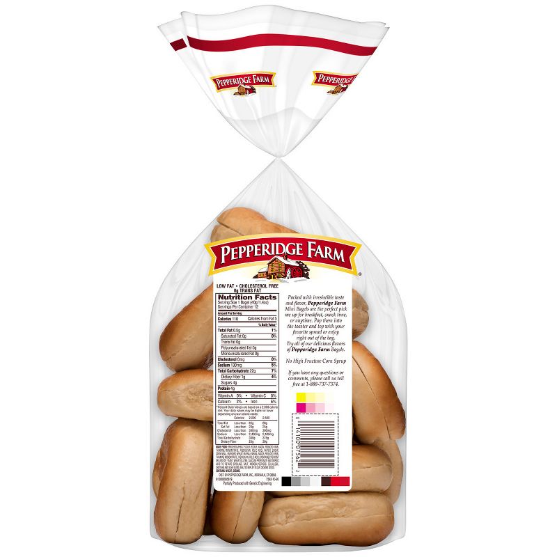 Pepperidge Farm Plain Mini Bagels - 17oz/12pk