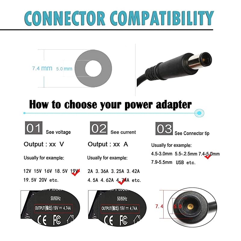 Adapter Power Cord for HP UltraSlim Docking Station 2013 US D9Y32AA D9Y32AAABA D9Y32UTABA D9Y19AV D9Y19AVABA HSTNNIX10 Slimline 260a000 Series 260a114 260a020 V8P15AA TPCW033SF 260A010