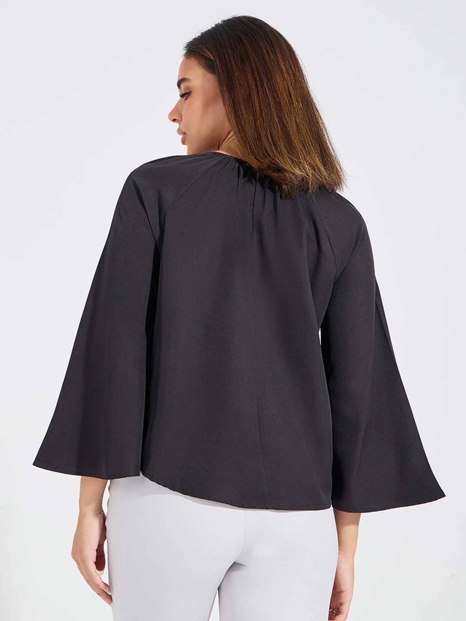 Styli Black Regular Fit Top