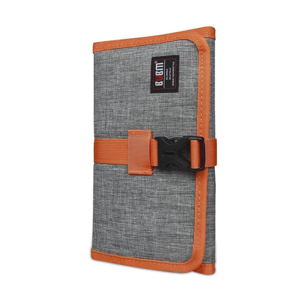 Travel Organizer, BUBM Cable Bag/USB Drive Shuttle Case/Electronics Accessory Organizer-Grey