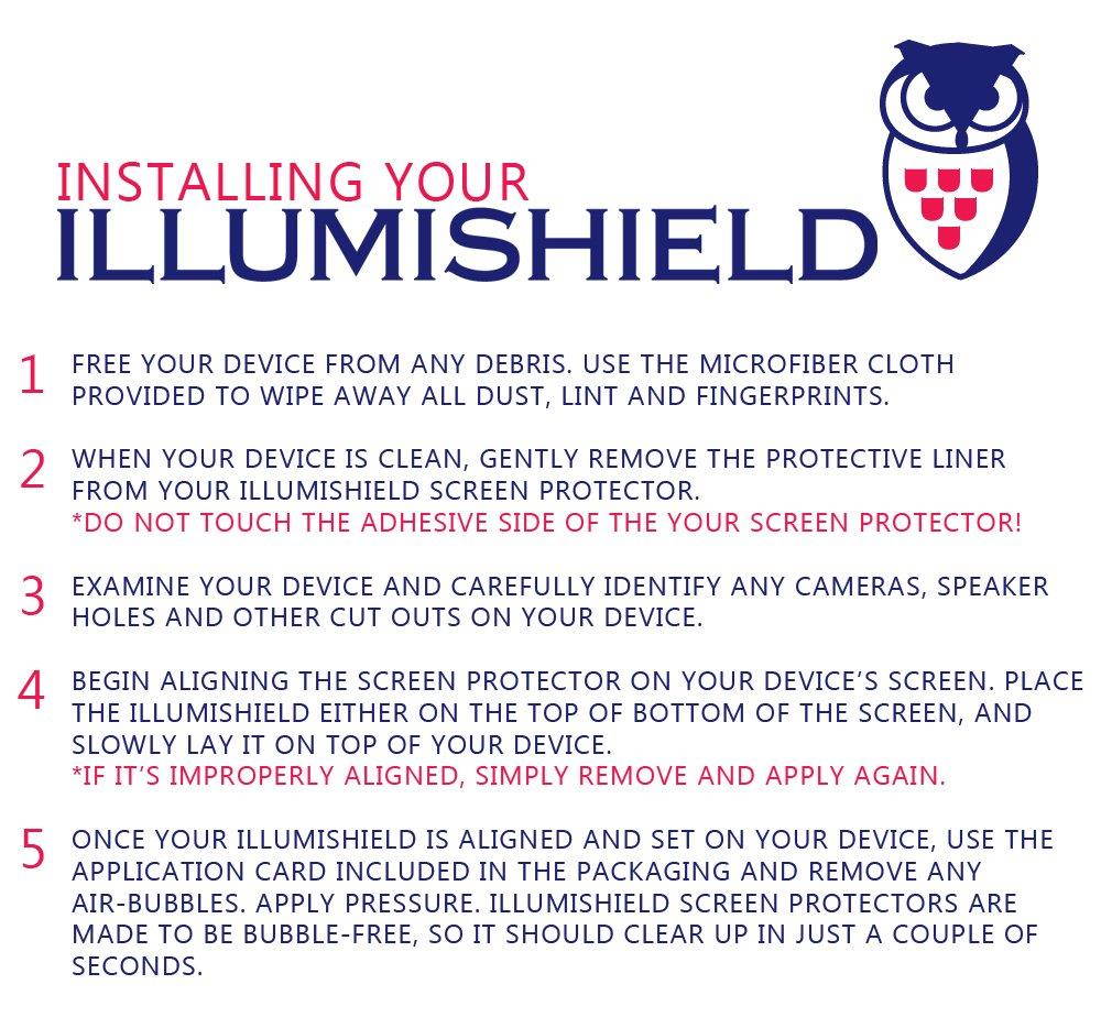 iLLumiShield Screen Protector Compatible with Apple iPad Mini (7.9 inch)(iPad Mini 5, 2019)(2-Pack) Clear HD Shield Anti-Bubble and Anti-Fingerprint PET Film