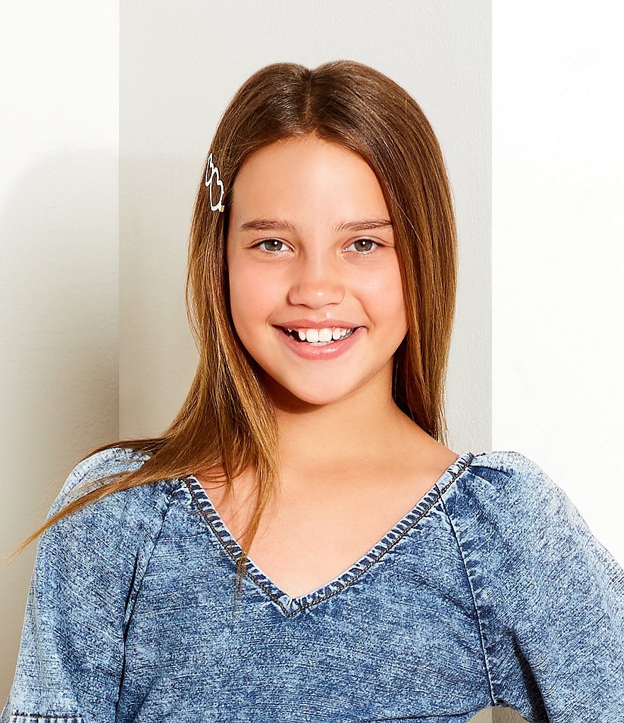 GB Girls 3-Pack Hearts Hair Clips