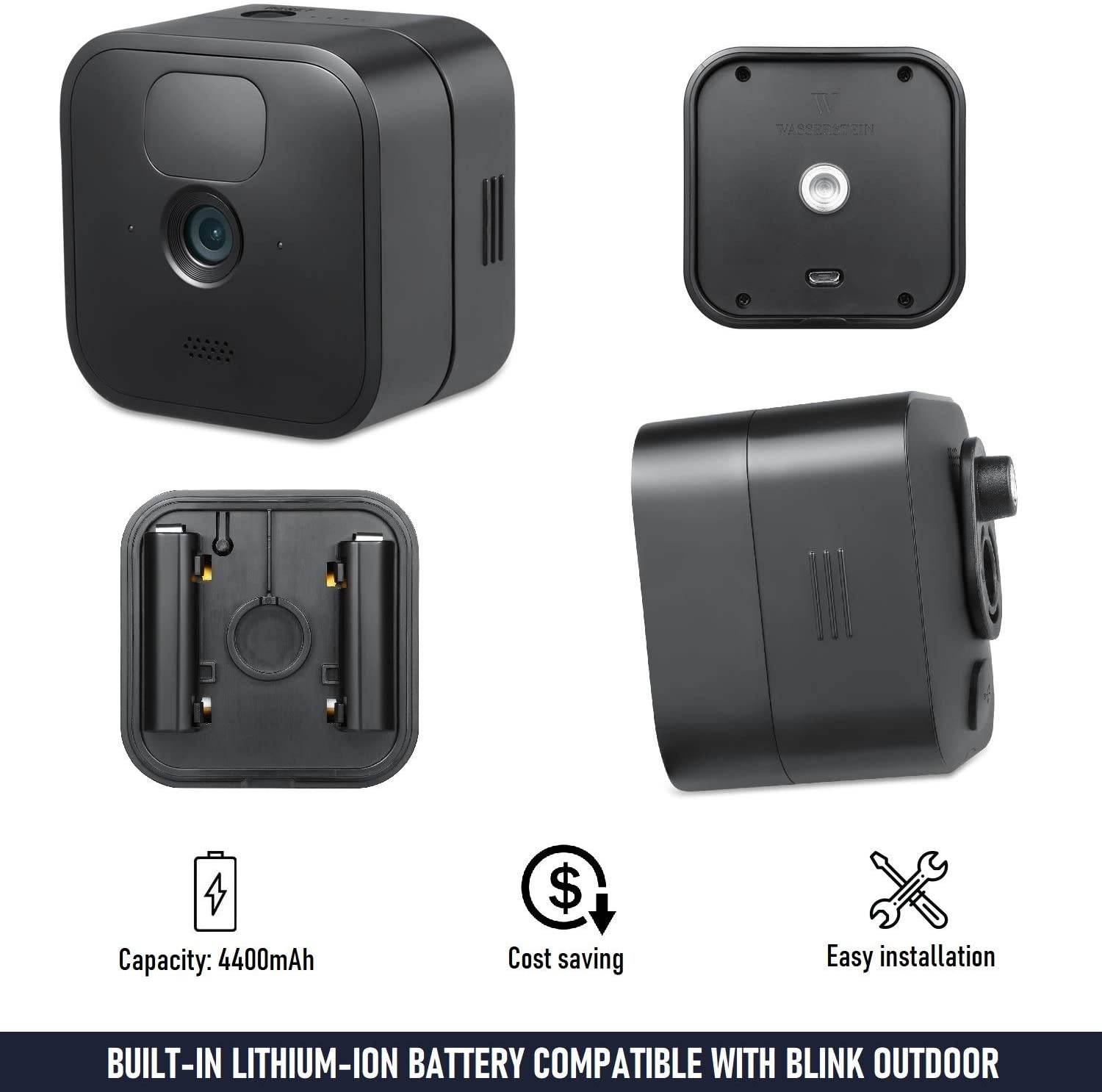 Wasserstein Built-in Lithium-Ion Battery Compatible with Blink Outdoor and Blink Indoor (2 Pack)