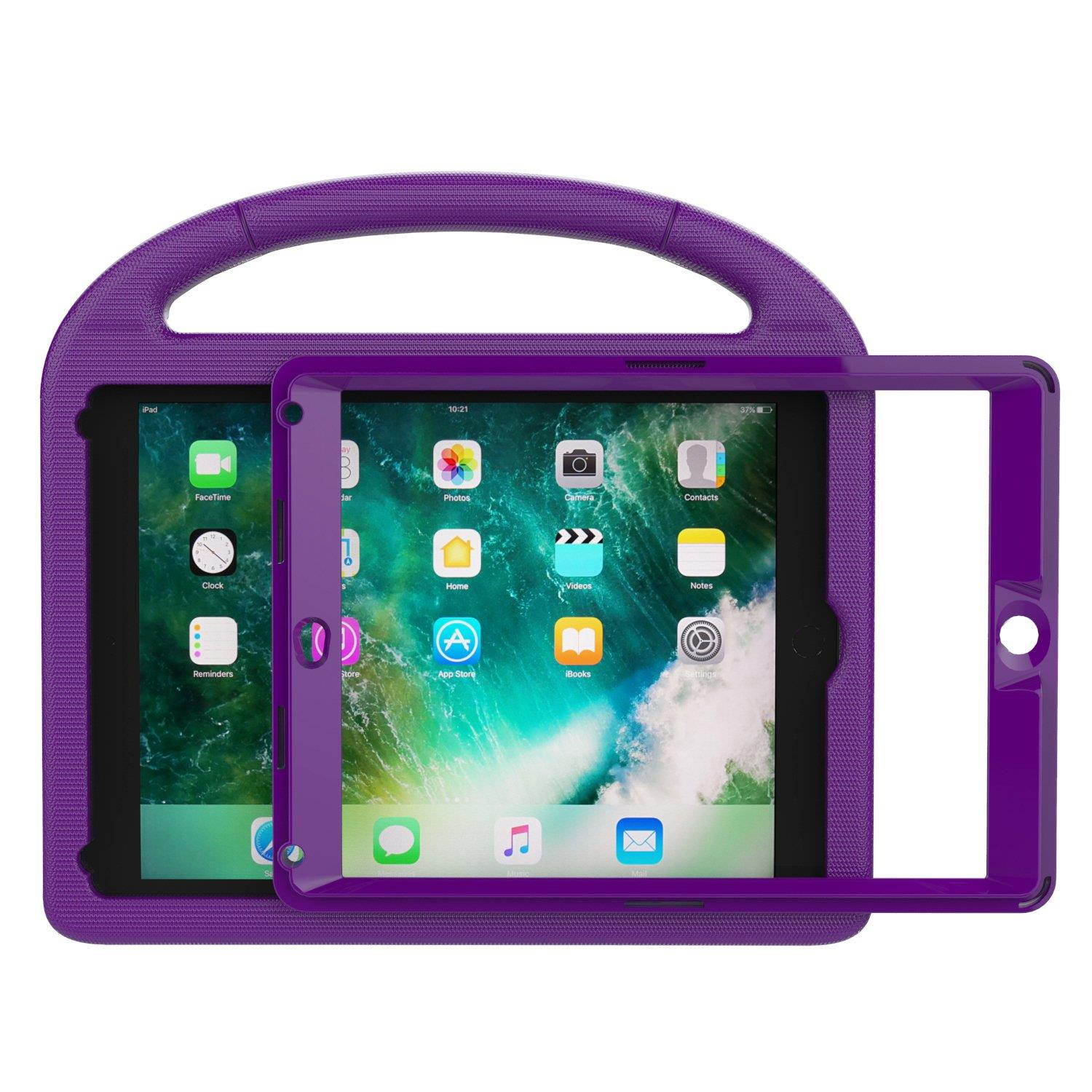 LEDNICEKER Kids Case for New iPad 9.7 2018/2017 - Built-in Screen Protector Light Weight Shock Proof Handle Friendly Convertible Stand Kids Case for New iPad 9.7 2017/2018 (ipad 5&6) - Purple