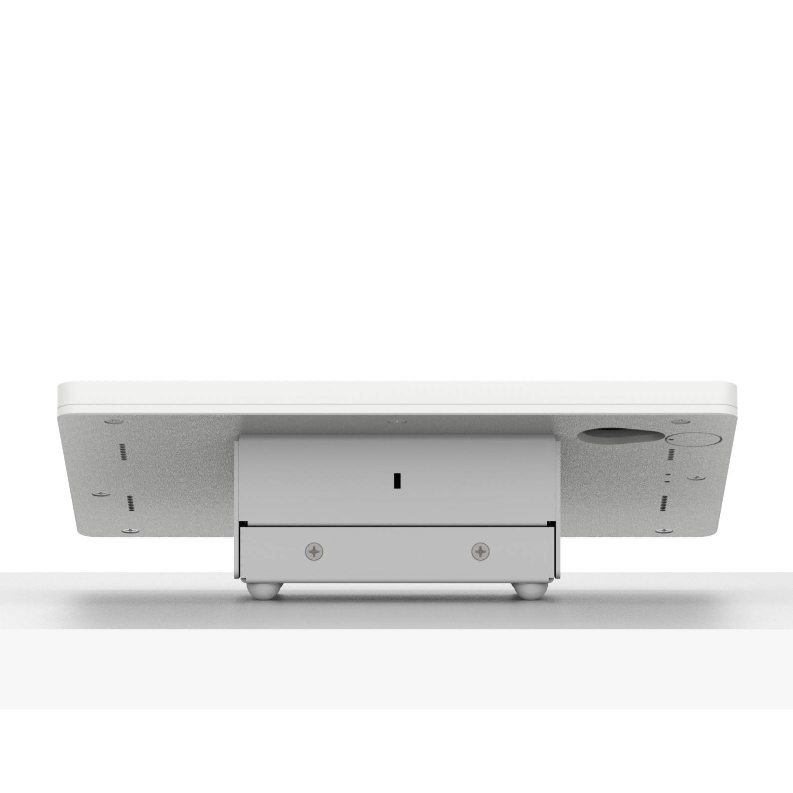 VidaMount White Exposed Rear Camera Enclosure and Fixed Tilted 15&deg; Desk / Surface Mount [Bundle] compatible with iPad Pro 11" (1st Gen) & Air 10.9" (4th Gen)