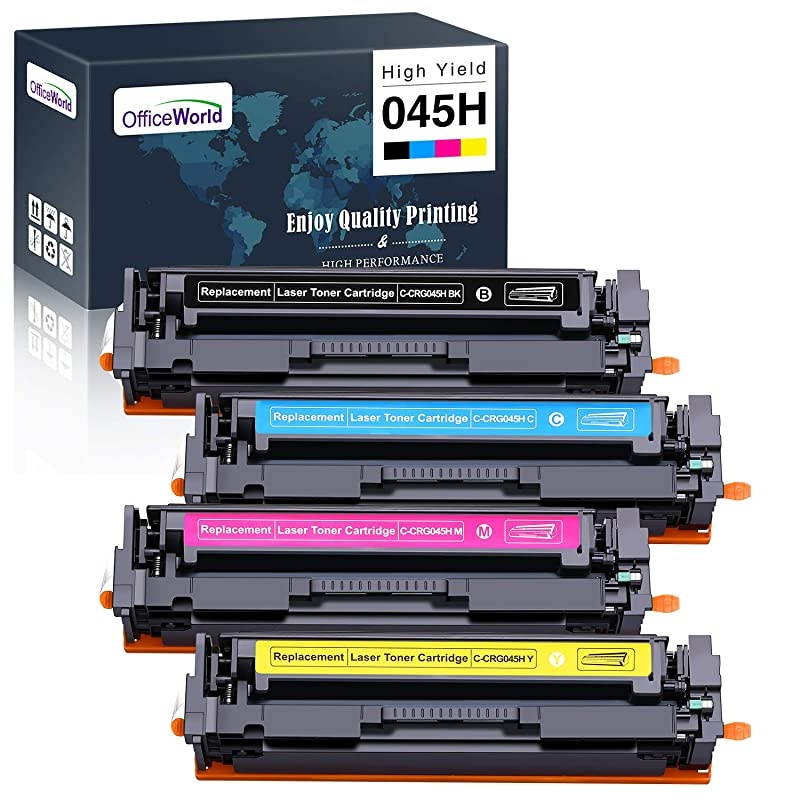 Compatible Toner Cartridge Replacement for Canon 045H 045 High Yield, for ImageCLASS MF634Cdw LBP612Cdw MF632Cdw MF634 MF633Cdw LBP611Cn Printer 4 Pack (Black, Cyan, Magenta, Yellow)