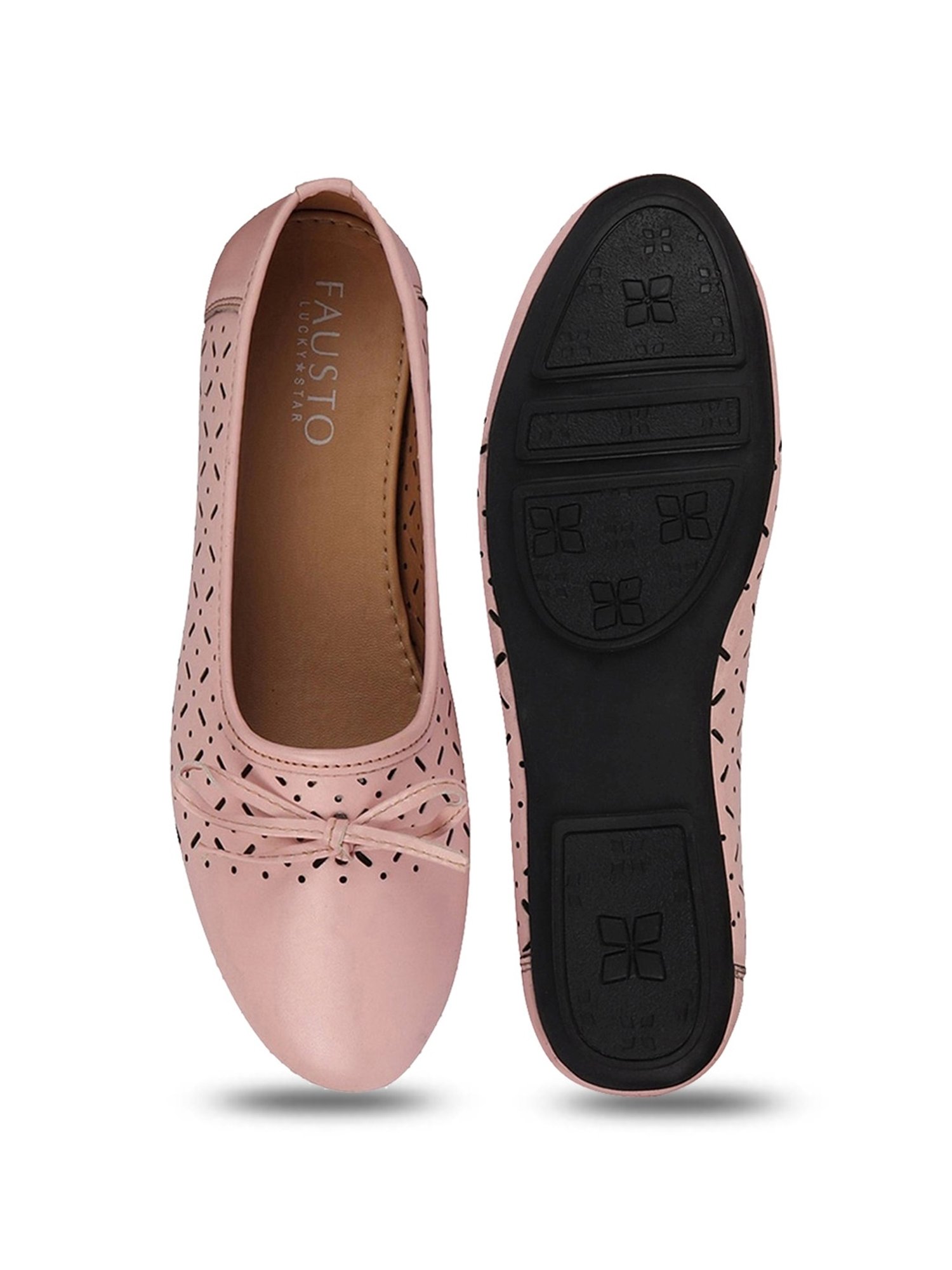 Fausto Women's Pink Flat Ballets
