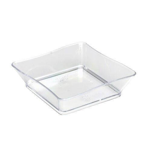 Fineline Settings 6201-CL, 2.25x2.25-Inch Clear Plastic Tiny Trays, 200/CS