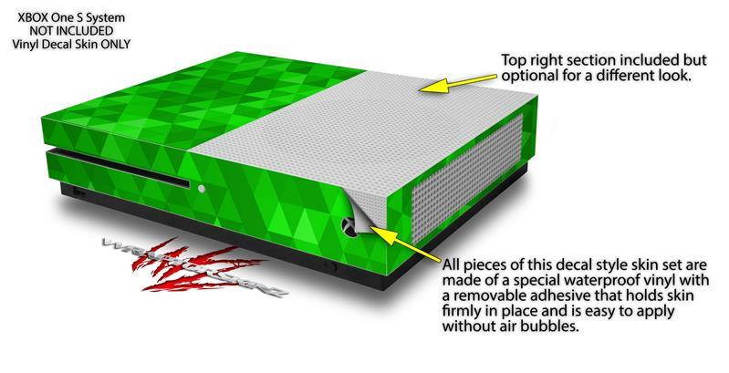 Triangle Mosaic Green Skin Bundle Skin fits XBOX One S System