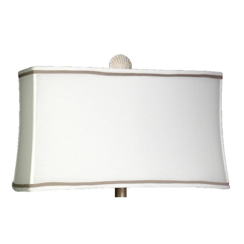 Possini Euro Design Industrial Table Lamp Oil Rubbed Bronze Clear Glass Burlap Tapered Drum Shade for Living Room Bedroom Bedside