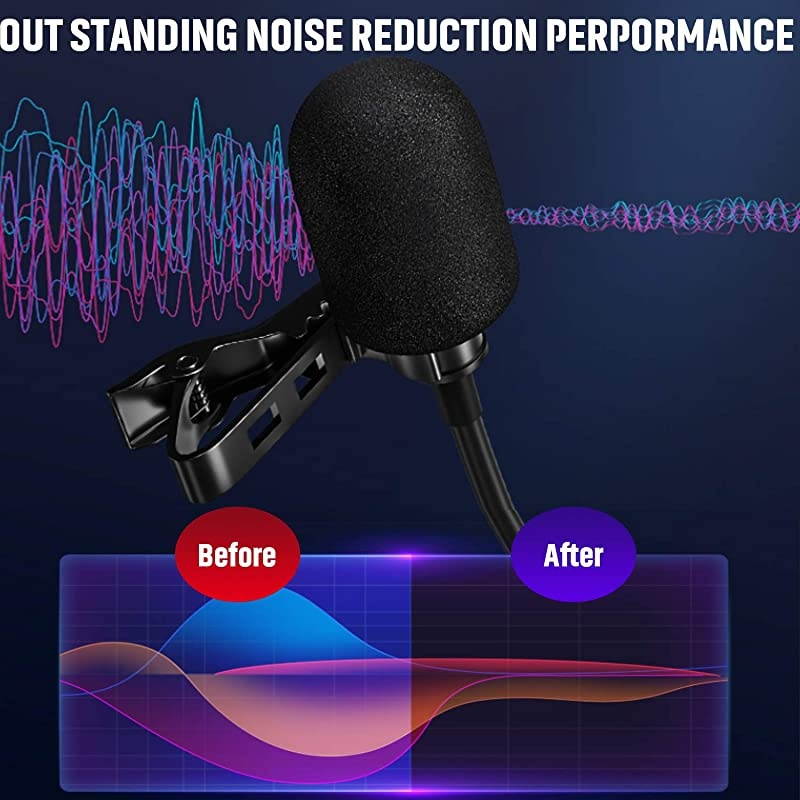 Lapel Microphone Kit for PCLaptopCameraPhone 35mm Mini Lavalier Clip On Mic for PodcastStreamingVlogVideo RecordingGamingValentine Gifts for Him