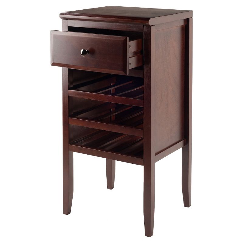 Orleans Modular Buffet with Drawer 12 Bottles Wine Rack Wood/Dark Cappuccino - Winsome