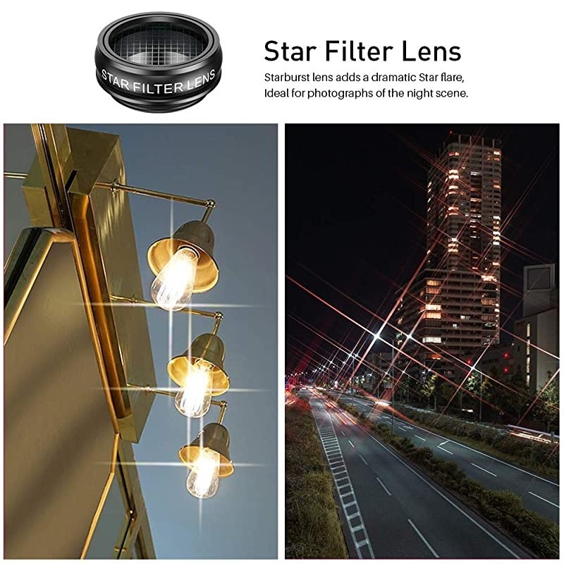 iPhone Camera Lens Kit iPhone SmartphonesPixelSamsungAndroid Phones Camera 2xTele Lens ZoomLens+Fisheye Lens+036XSuper Wide Angle Lens 20X Macro Lens CPLBlue Red Filter Filter