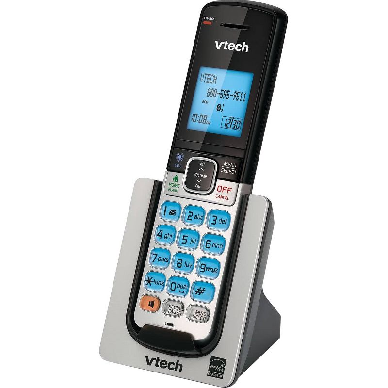 VTech Accessory Handset with Caller ID/Call Waiting DS6600 - Cordless - DECT 6.0 - 50 Phone Book/Directory Memory - Silver, Black