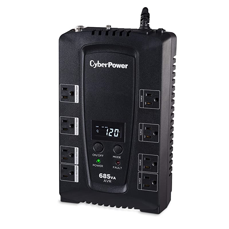 CP685AVRLCD Intelligent LCD UPS System 685VA390W 8 Outlets AVR Compact