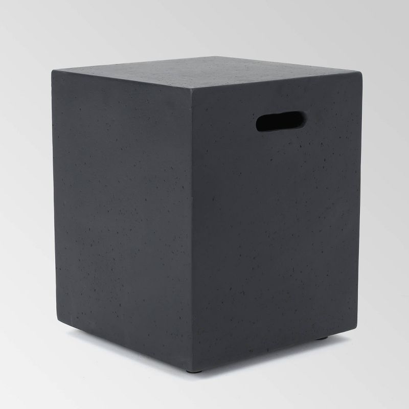 Oana 7pc Acacia V-Shaped Sectional Sofa with Fire Pit Set - Gray/Dark Gray - Christopher Knight Home