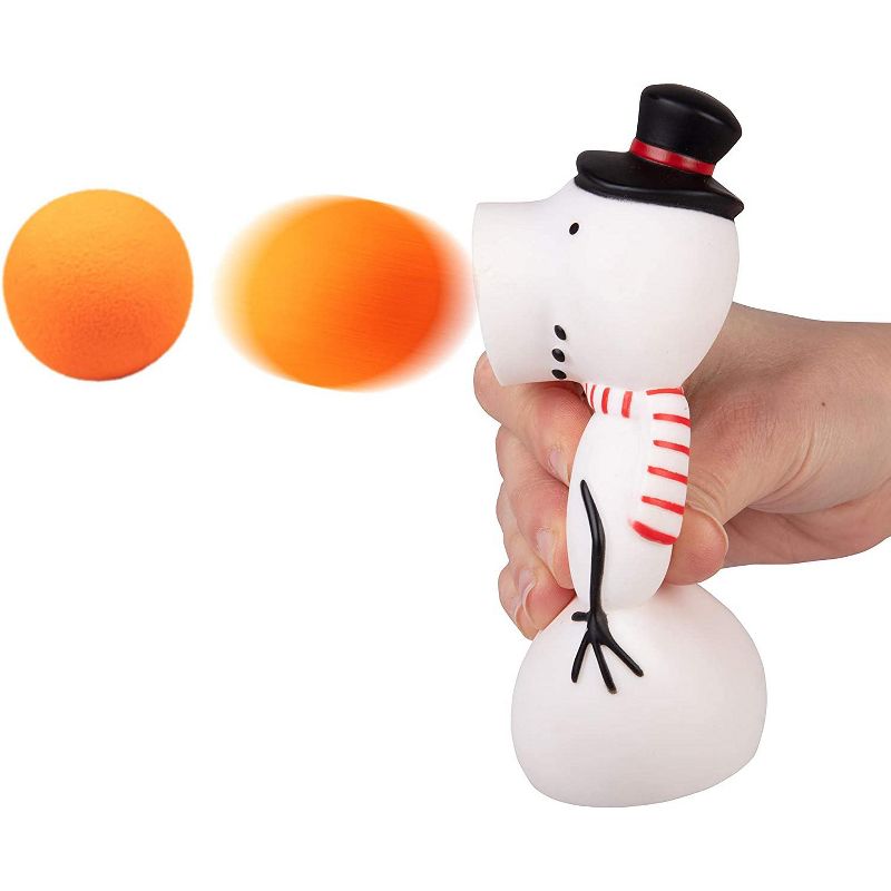 Hog Wild Holiday Snowman Popper Toy, Shoots Foam Balls!