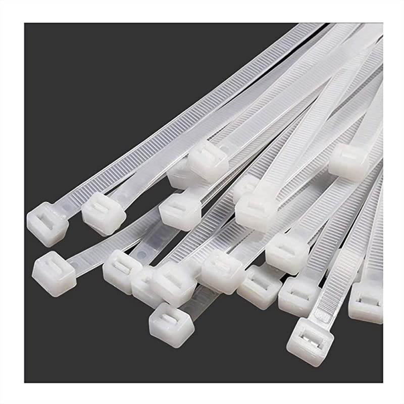 ties 16 inch Cable Nylon ties Heavy duty cable ties100 per pack Environmentally friendly Industrial quality Uses 3 latches for stronger locks With 60 Pounds Tensile White
