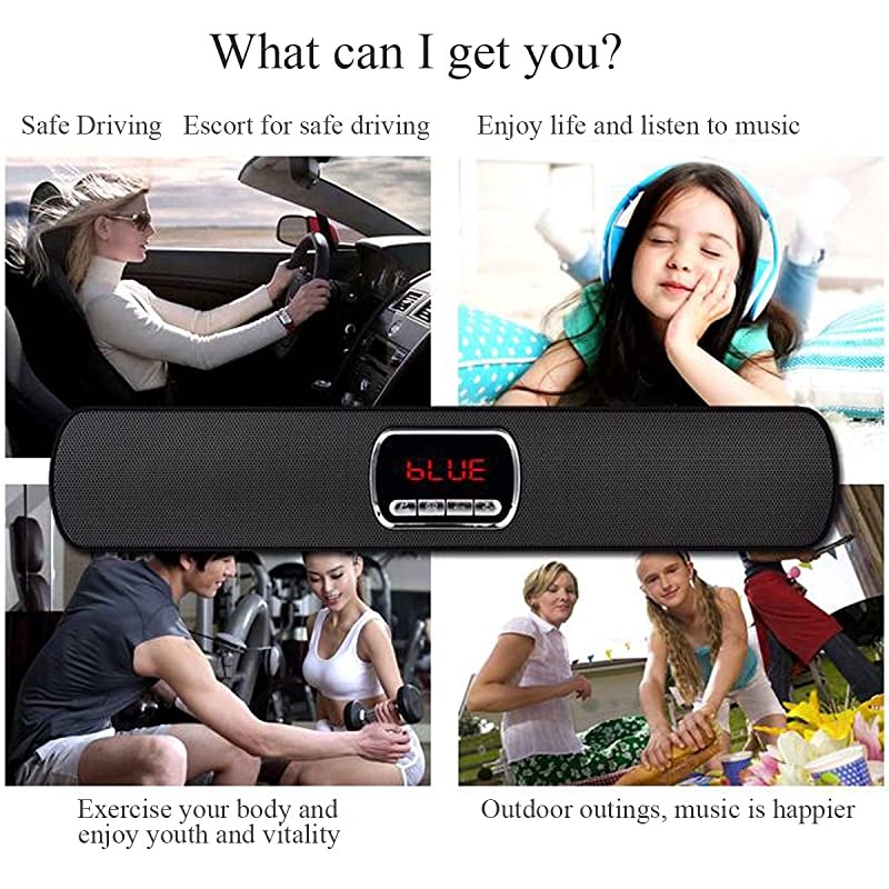 Ultra Portable Wireles Rechargeable Handsfree Bracket Bluetooth Speaker Stereo System Phone Holder Mount Stand for Android Smartphones and Tablets iPad iPhone 5S 6 6S 7 8 Plus X (Black)