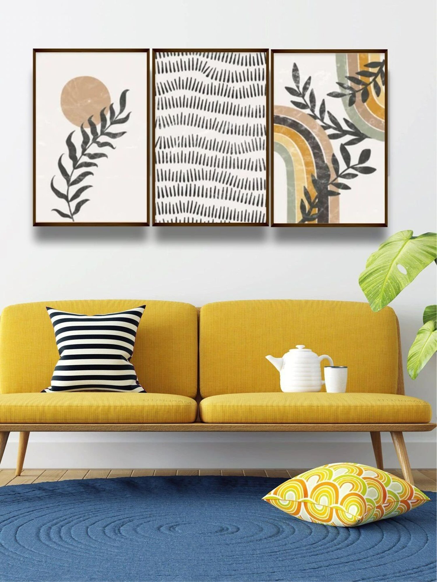 The Art House Abstract Multicolor Canvas Painting