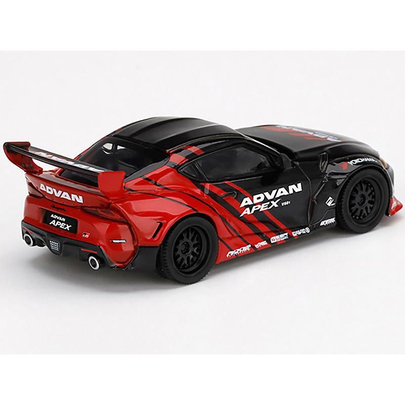 Toyota Pandem GR Supra V1.0 Black & Red "Advan" SEMA Show (2019) Ltd Ed 3000 pcs 1/64 Diecast Model Car by True Scale Miniatures