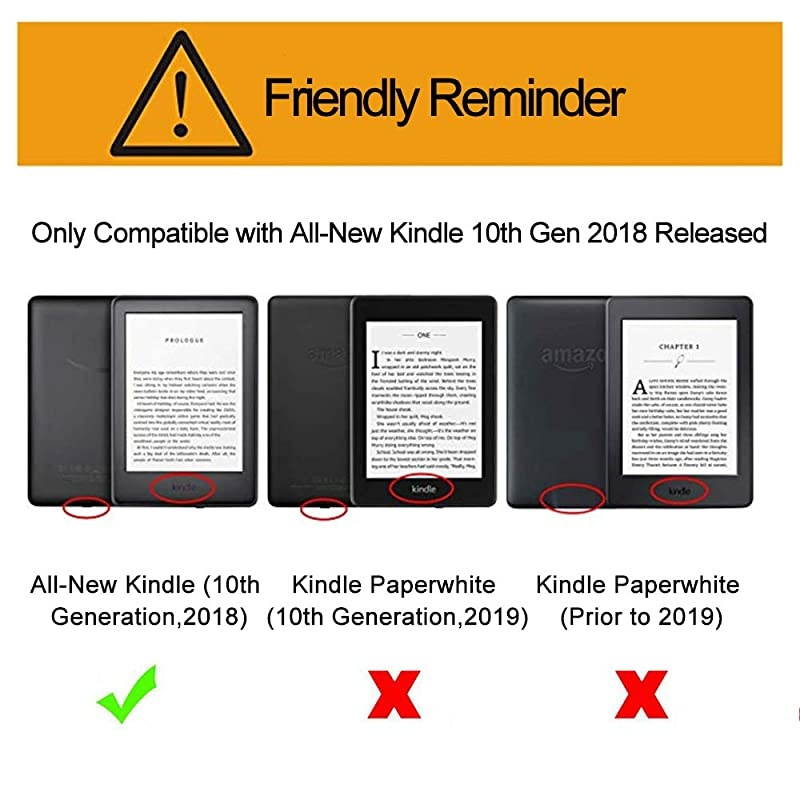 Flip Case for Kindle Paperwhite 2018 EReader 10th Generation Sparkle Cover with Hand Strap Lightweight Premium PU Leather Stand Smart Protective Sleeve with Card Slot Glitter Black
