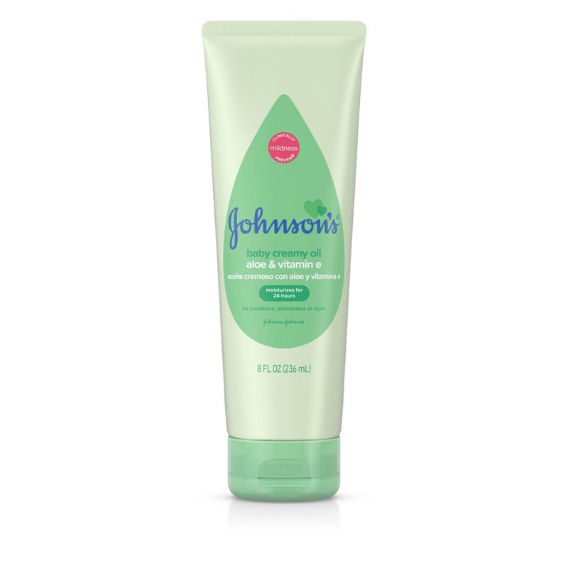 Johnson's Creamy Aloe & Vitamin E Oil - 8 fl oz