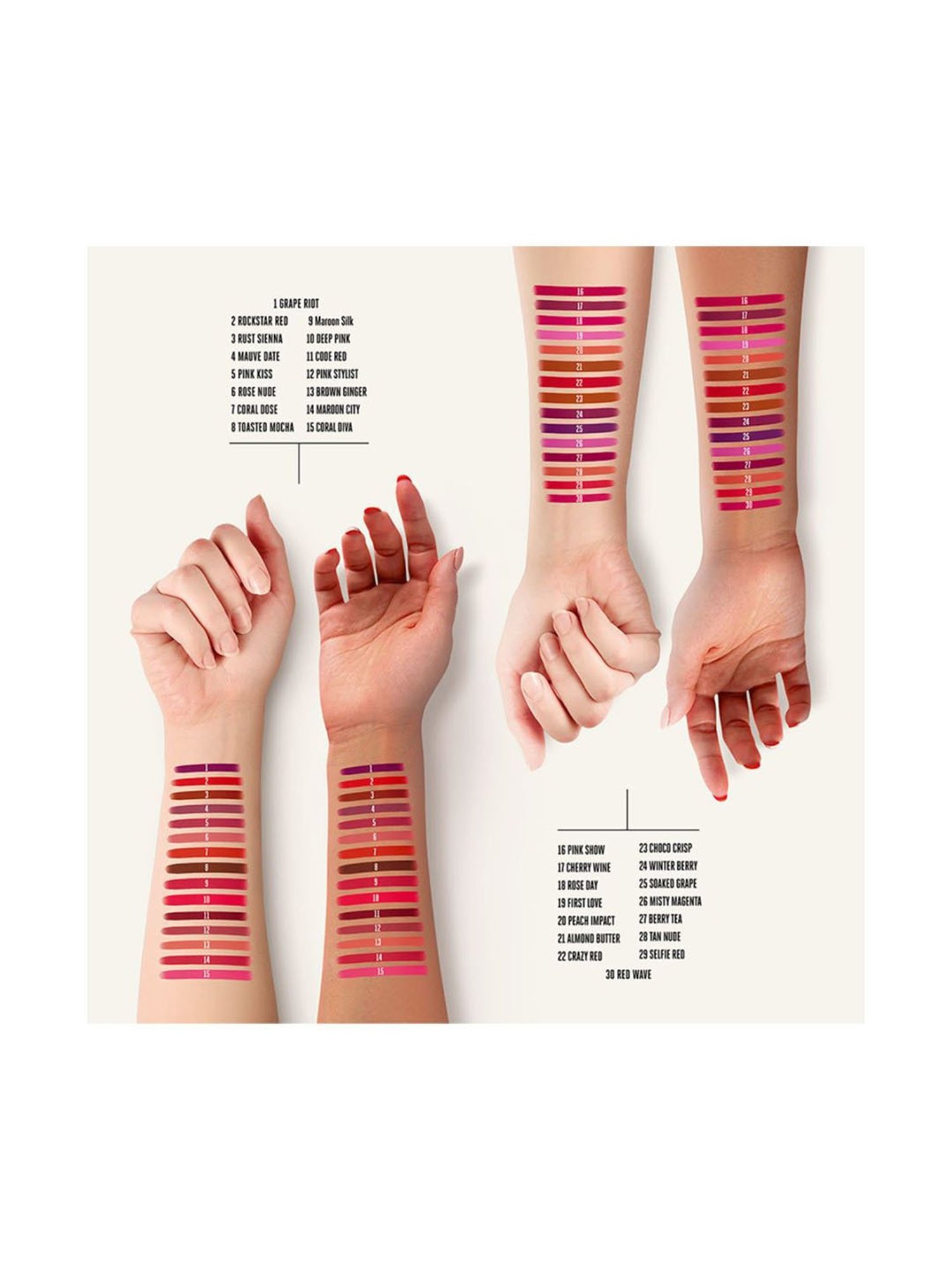 Elle 18 Color Pops Matte Lipstick R37 Maroon Silk - 4.3 gm