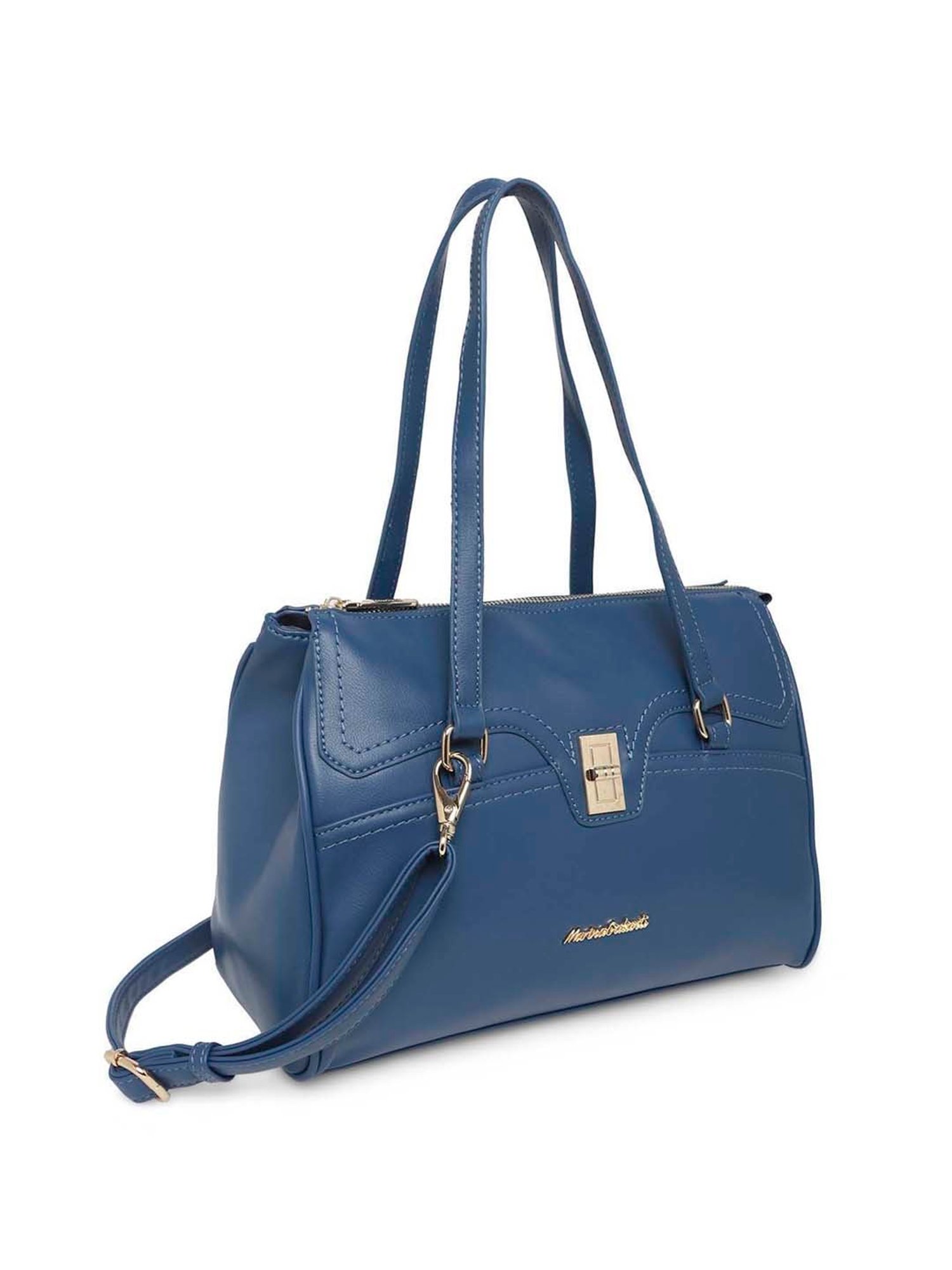 Marina Galanti Blue Solid Medium Shoulder Bag