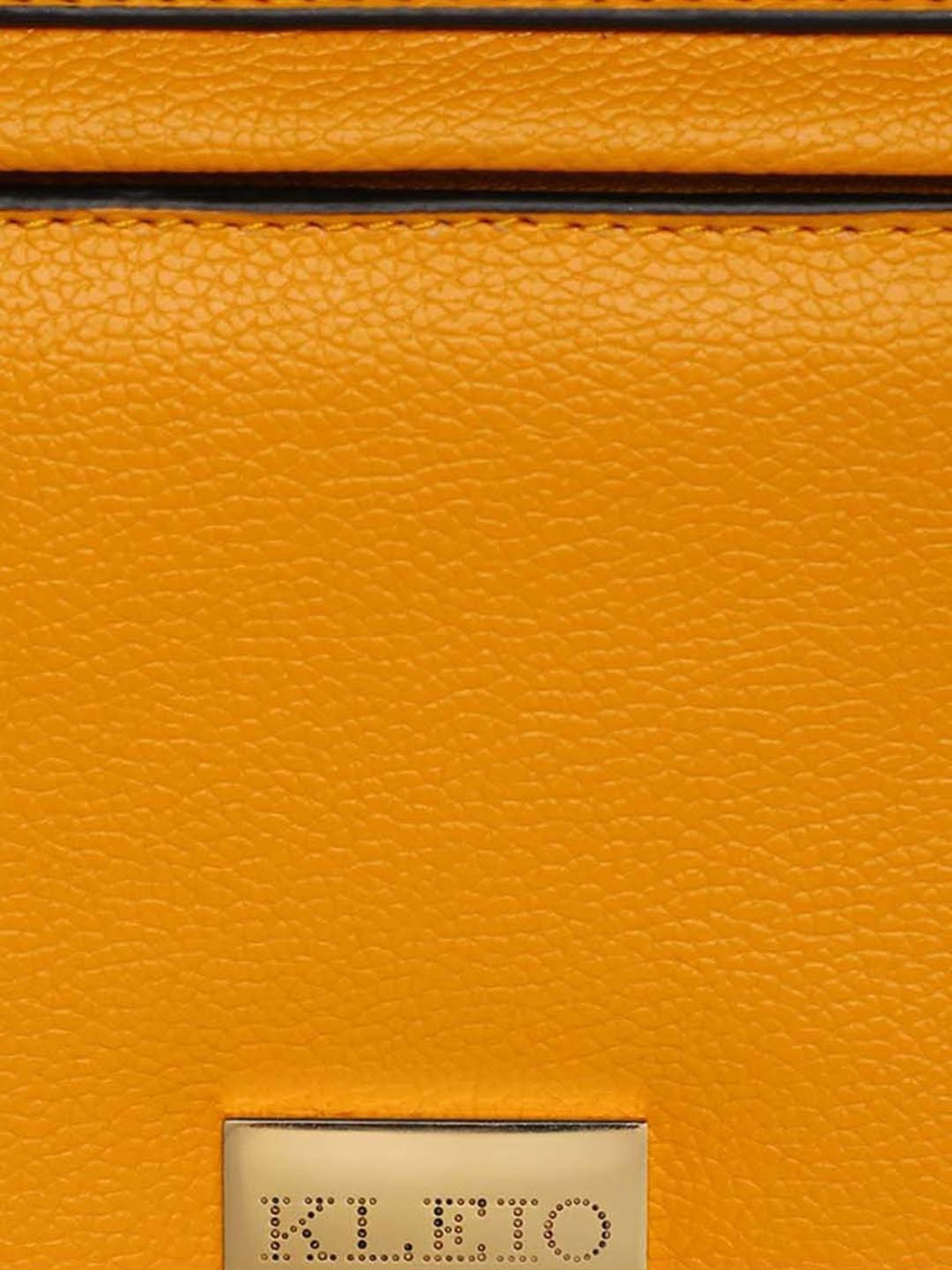KLEIO Mustard Solid Medium Sling Handbag