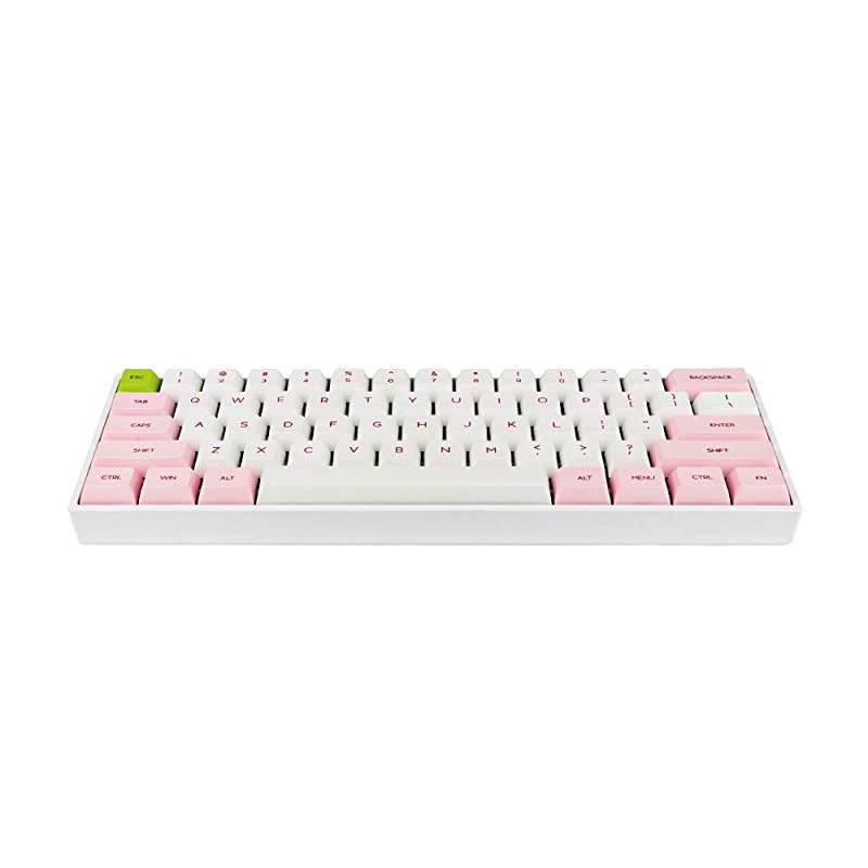 SKYLOONG SK61 61 Keys Hot Swappable Mechanical Keyboard with RGB Backlit NKRO IP6X Waterproof TypeC Cable for WinMacGaming Gateron Optical Blue Pink