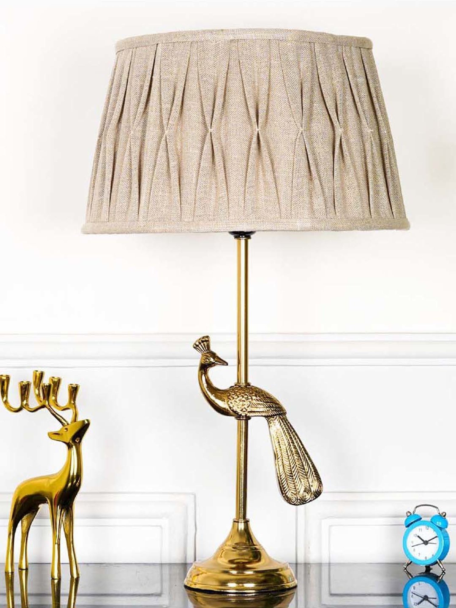 Kapoor E Illuminations Green Study Table Lamp - Set of 1