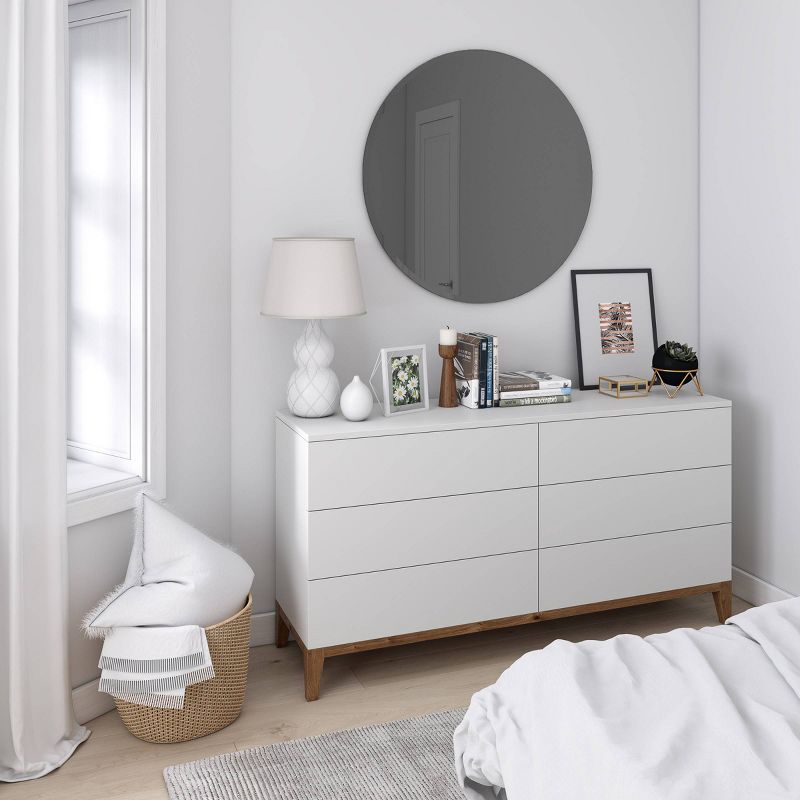 36" Hub Bevy Beveled Wall Mirror Smoke - Umbra