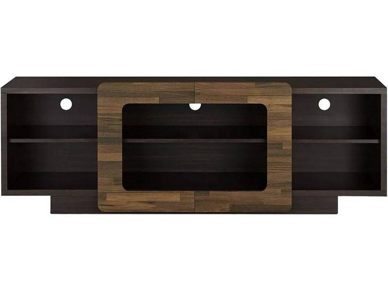 AVF FS1200CURCS-A up to 60" Silver Effect / Clear Glass Curved TV Stand