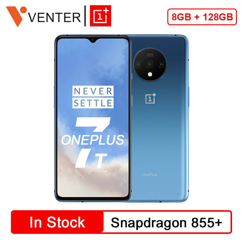 Original Global Version OnePlus 7T Global ROM 8GB 128GB Snapdragon 855 Plus 6.55 Inch 90Hz Display 48MP Triple Cam NFC Smartphone Factory Unlocked