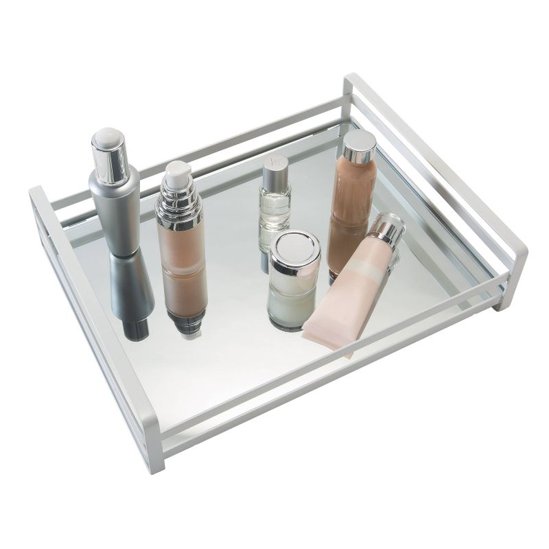 Flat Wire Large Vanity Tray White - Home Details