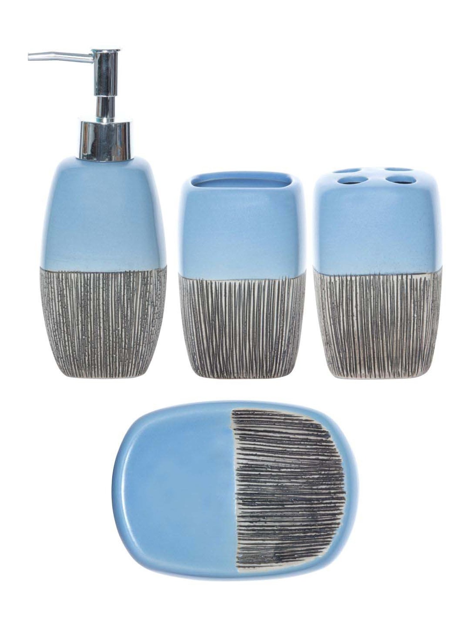 VarEesha Aztec Multicolor Ceramic Bath Accessories - Set of 2