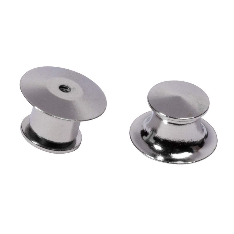 Genie Crafts 100 Packs Silver Locking Pin Backs, Jewelry Making Supplies for Arts and Crafts