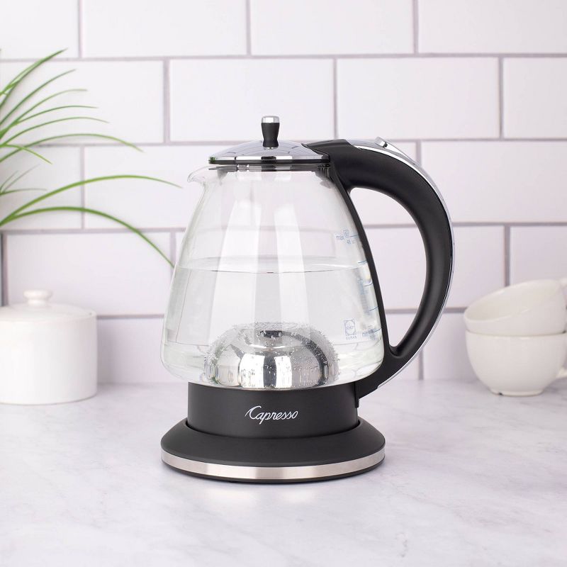 Capresso H2O Glass Electric Water Kettle – Stainless Steel 240.03