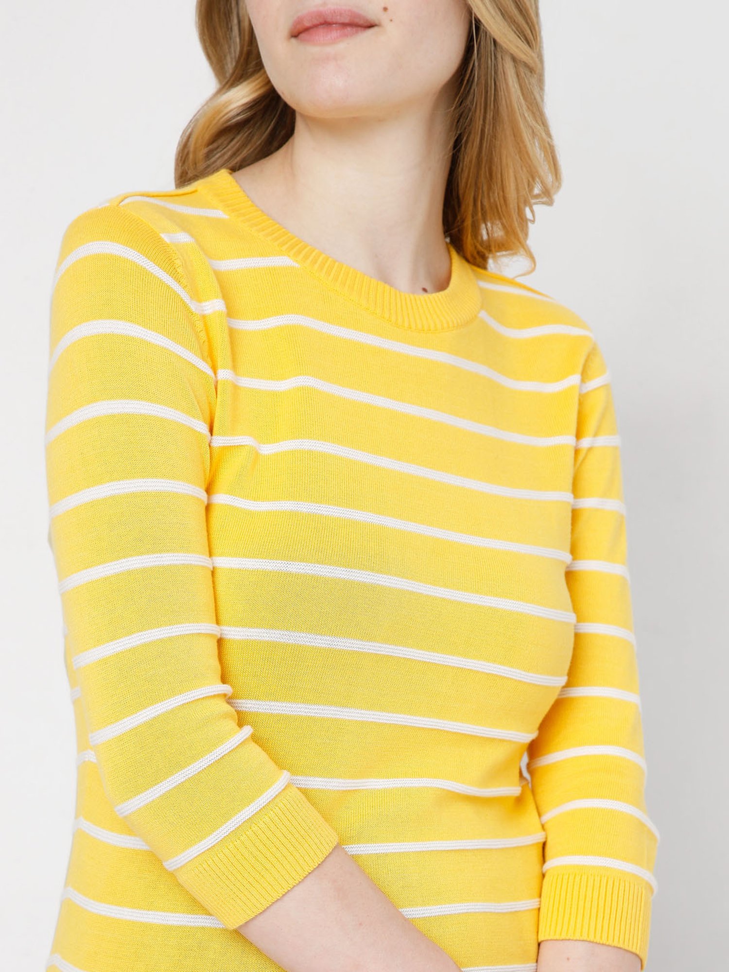 Vero Moda Yellow Striped Sweater
