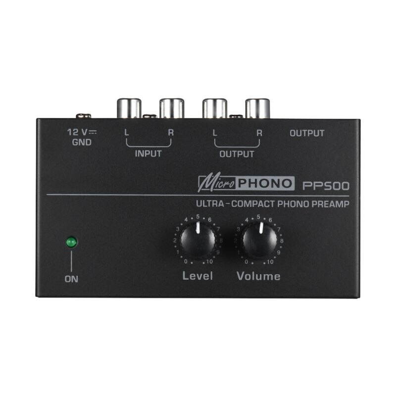 PP500 Phono Preamp Preamplifier with Level Volume Controls RCA 1/4" TRS (1pcs)