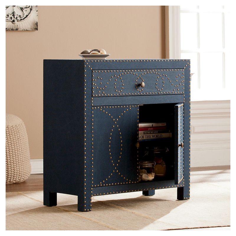 Florian Double Door Cabinet Navy - Aiden Lane