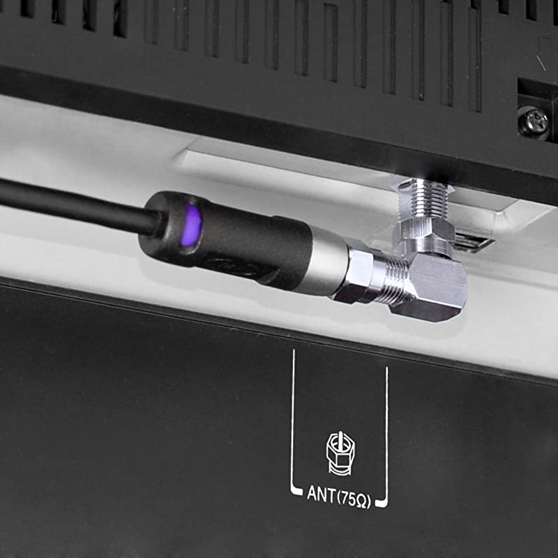 FType Right Angle Adapter 90&deg; Female to Male Connector 5 Pack Part CONNF81RA5PK