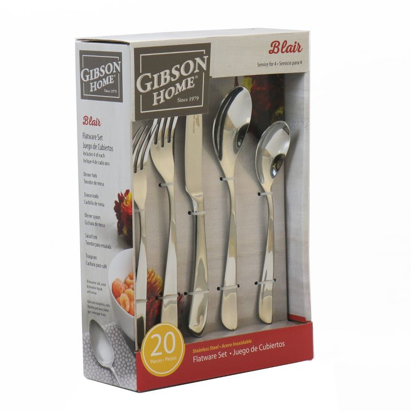 Gibson Home Blair 20 Piece Stainless Steel Flatware Set