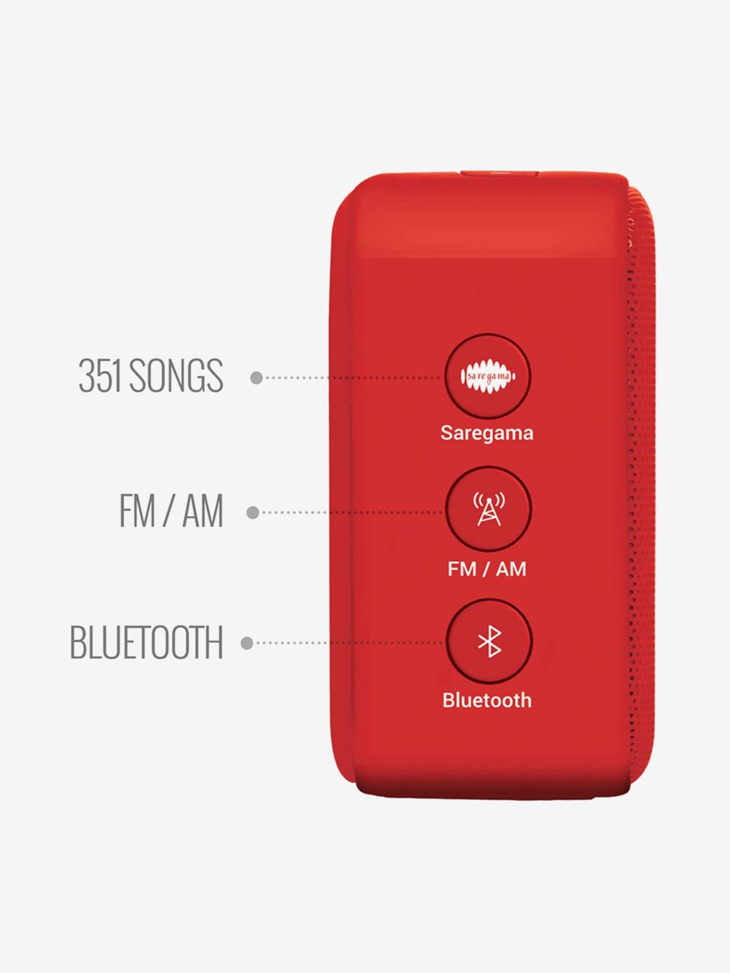Saregama Carvaan Mini Tamil Bluetooth Speaker (Sunset Red)