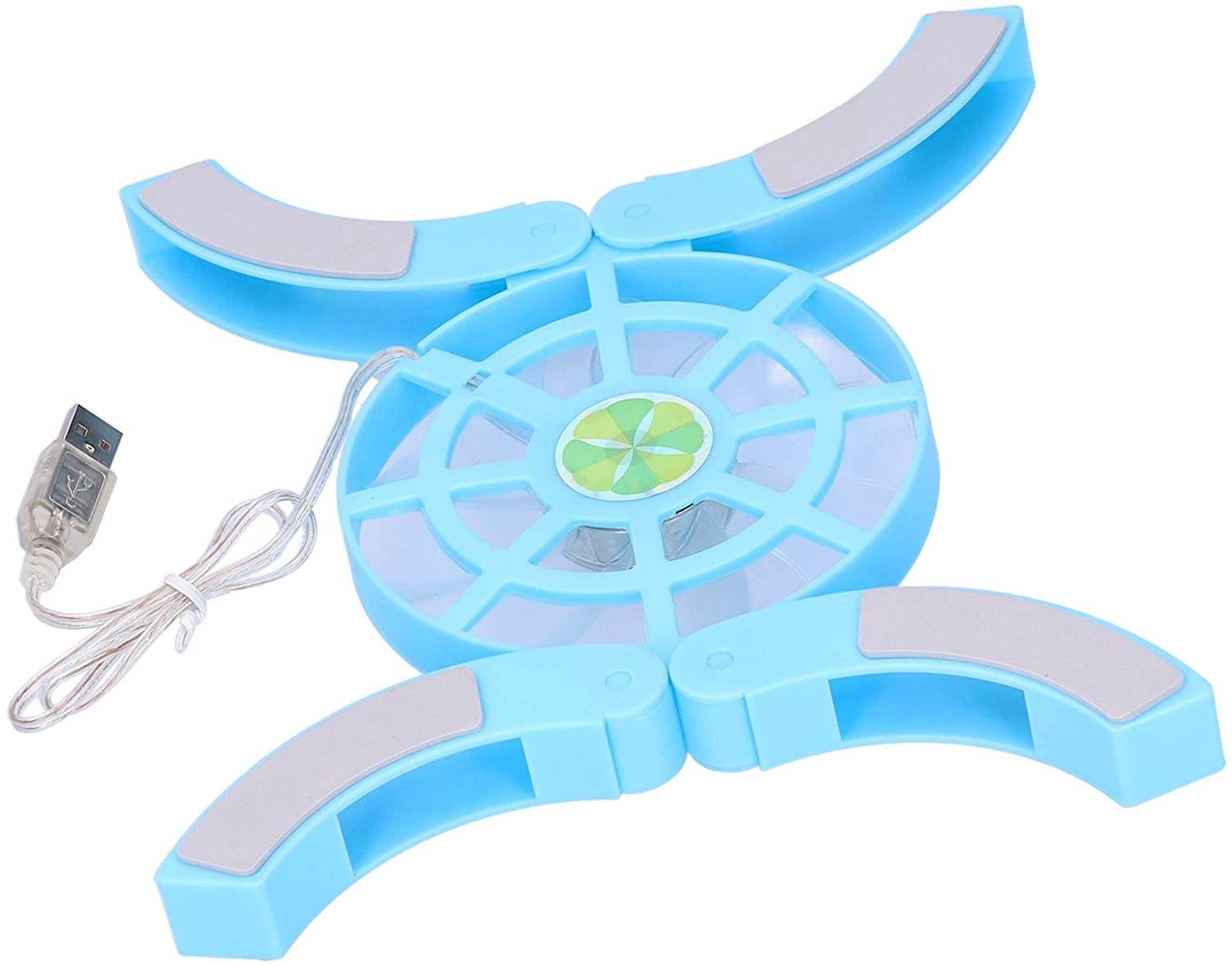 DR\u2011S04 Folding Computer Laptop Cooler/Cooling Pad/Luminous USB Cooling Base/USB Power Interface,Suitable for PC (Blue)