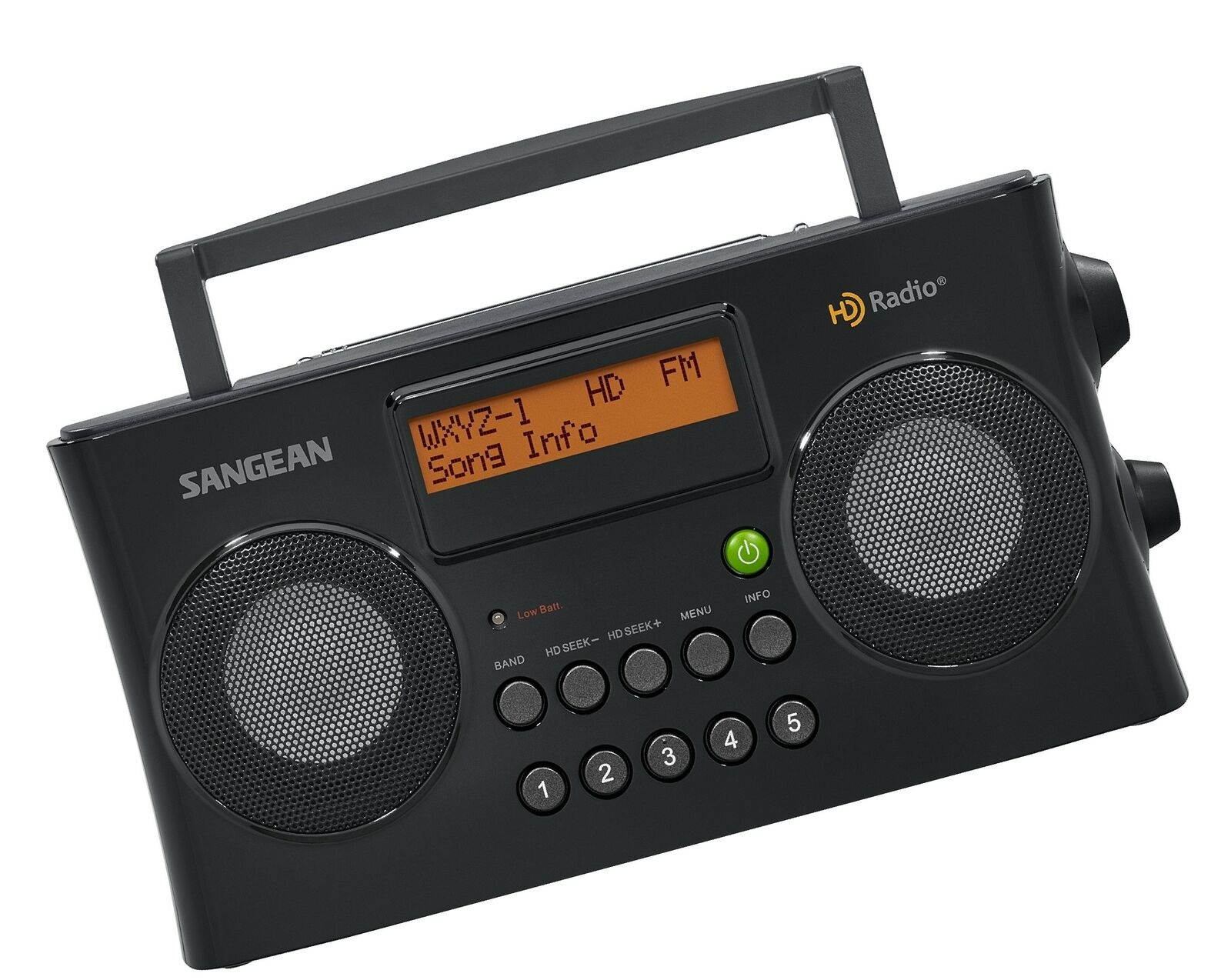 Sangean HDR-16 HD Radio/FM-Stereo/AM Portable Radio Black